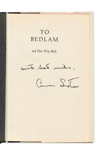 SEXTON, ANNE. Two copies of her To Bedlam and Part Way Back, each Signed and Inscribed, on the half-title.